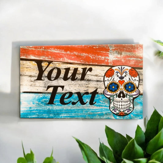 Mexican Skull Personalised Sign - The Renmy Store Homewares & Gifts
