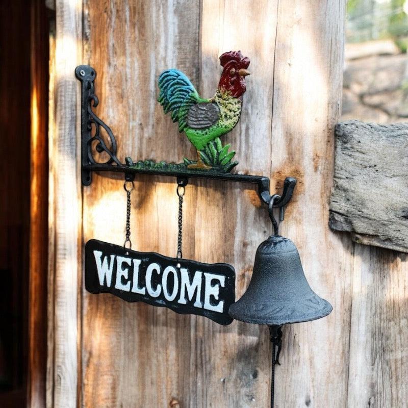 Doorbell Door Bell Welcome Cast Iron Rooster - The Renmy Store Homewares & Gifts
