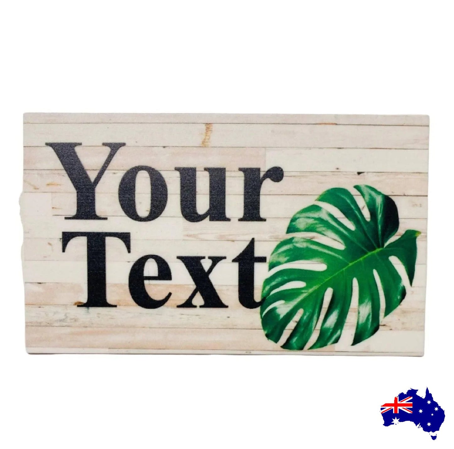 Monstera Leaf Custom Personalised Sign - The Renmy Store Homewares & Gifts