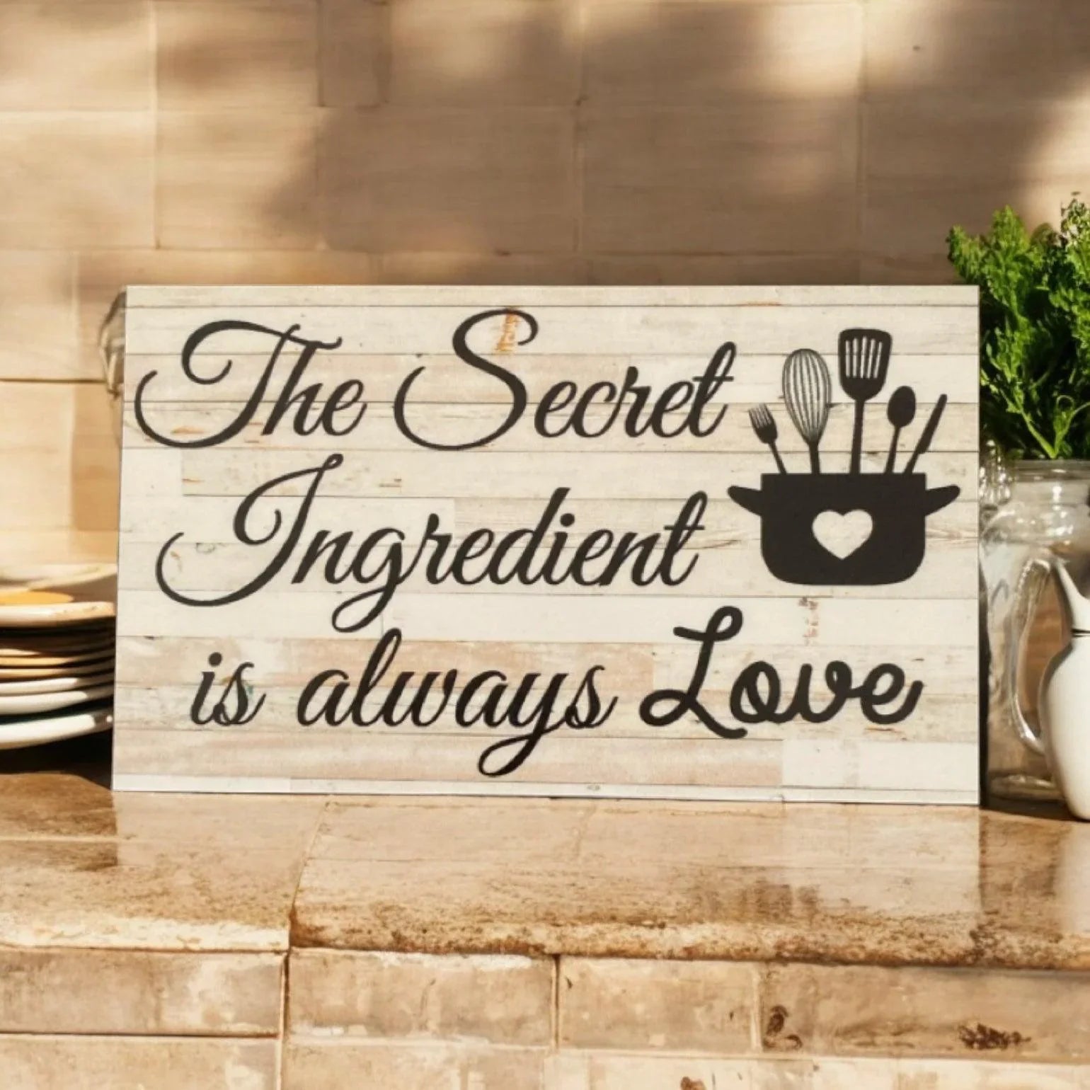 Secret Ingredient Is Always Love Kitchen Sign – The Renmy Store ...