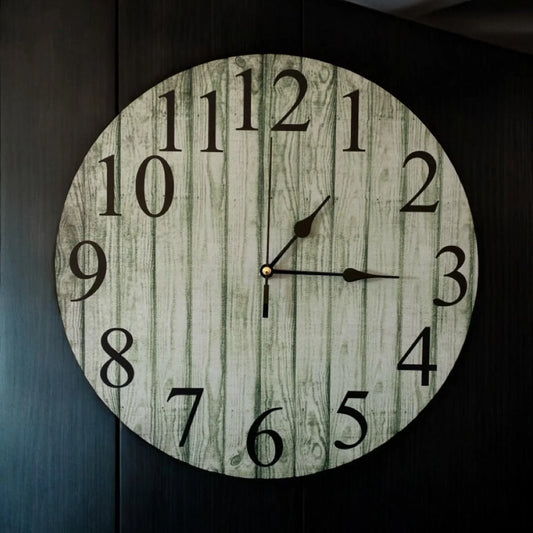 Clock Wall Rustic Sage Mint Green Aussie Made - The Renmy Store Homewares & Gifts
