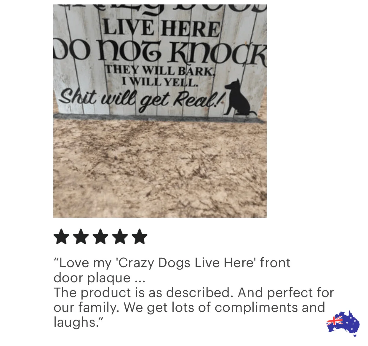 Crazy Dogs Live Here Do Not Knock Sign - The Renmy Store Homewares & Gifts