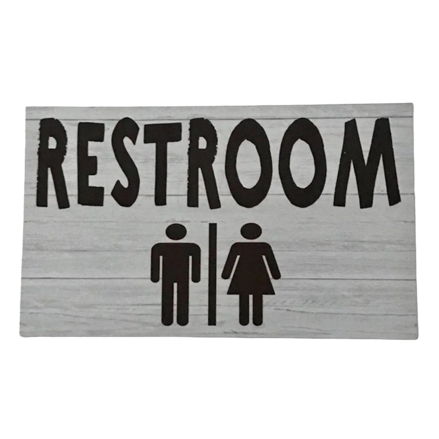 Restroom Toilet Door Timber Look Sign - The Renmy Store Homewares & Gifts