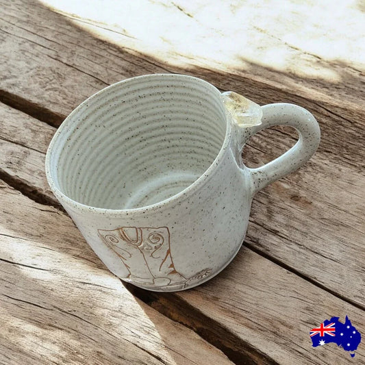 Mug Cup Country Boots Crystal Pottery Ceramic Aussie Made