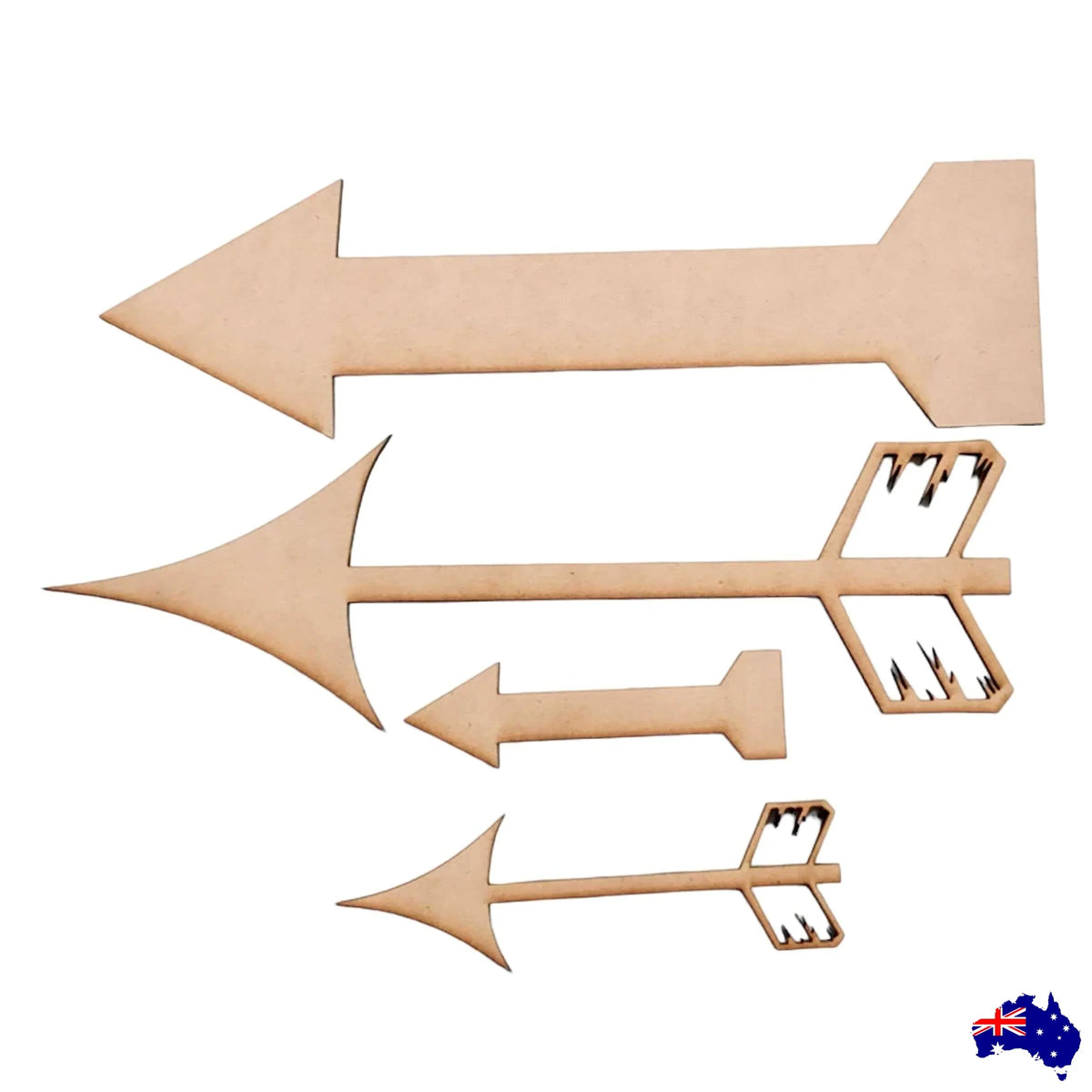 Arrow Set of 4 MDF DIY Raw Cut Out Art Craft Decor - The Renmy Store Homewares & Gifts