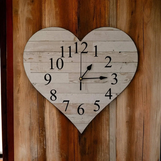 Clock Wall Heart Love Coast to Country Aussie Made - The Renmy Store Homewares & Gifts