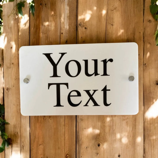 Personalised Custom Black White Classic with Standoffs Sign - The Renmy Store Homewares & Gifts