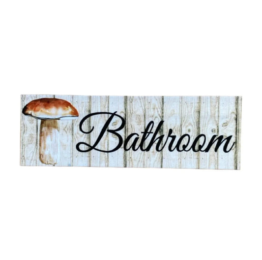 Mushroom Toilet Laundry Bathroom Door Sign - The Renmy Store Homewares & Gifts