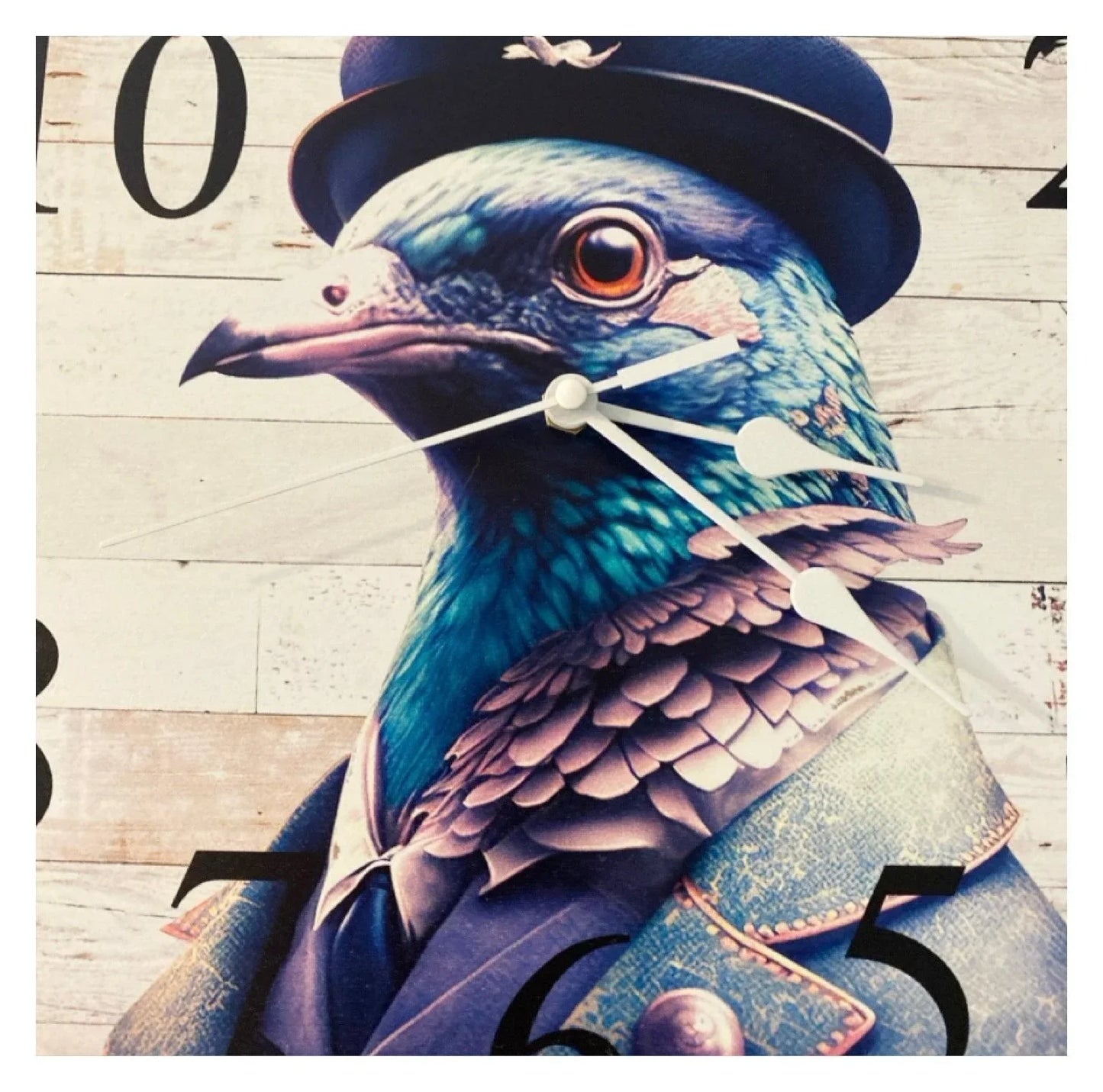 Clock Wall Pigeon Bird Vintage Retro Aussie Made - The Renmy Store Homewares & Gifts
