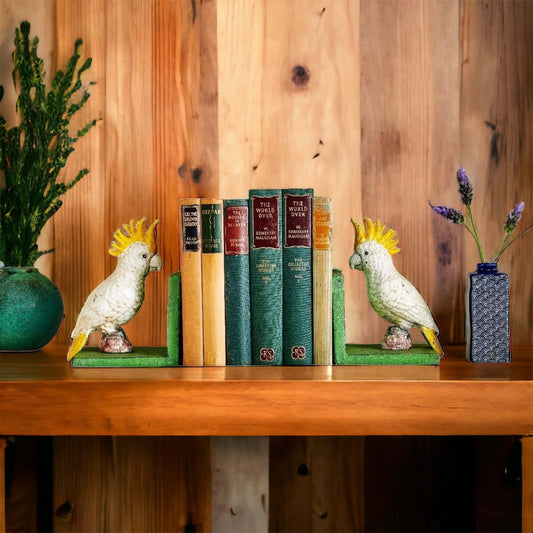 Book Ends Cockatoo Bird - The Renmy Store Homewares & Gifts 