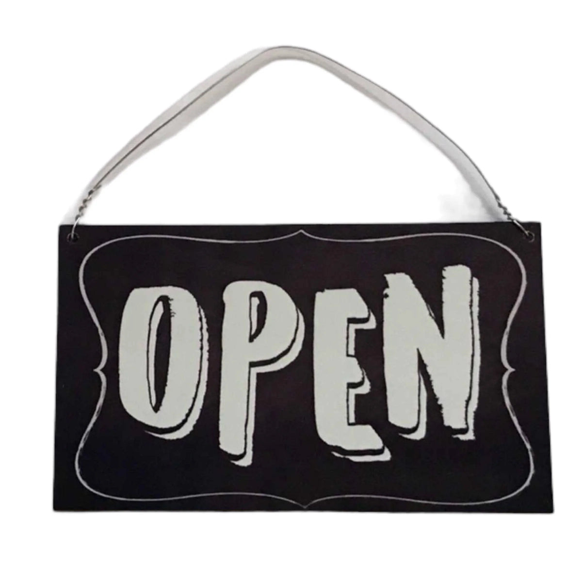 Open Closed Hanging Retro Vintage Black Shop Sign - The Renmy Store Homewares & Gifts