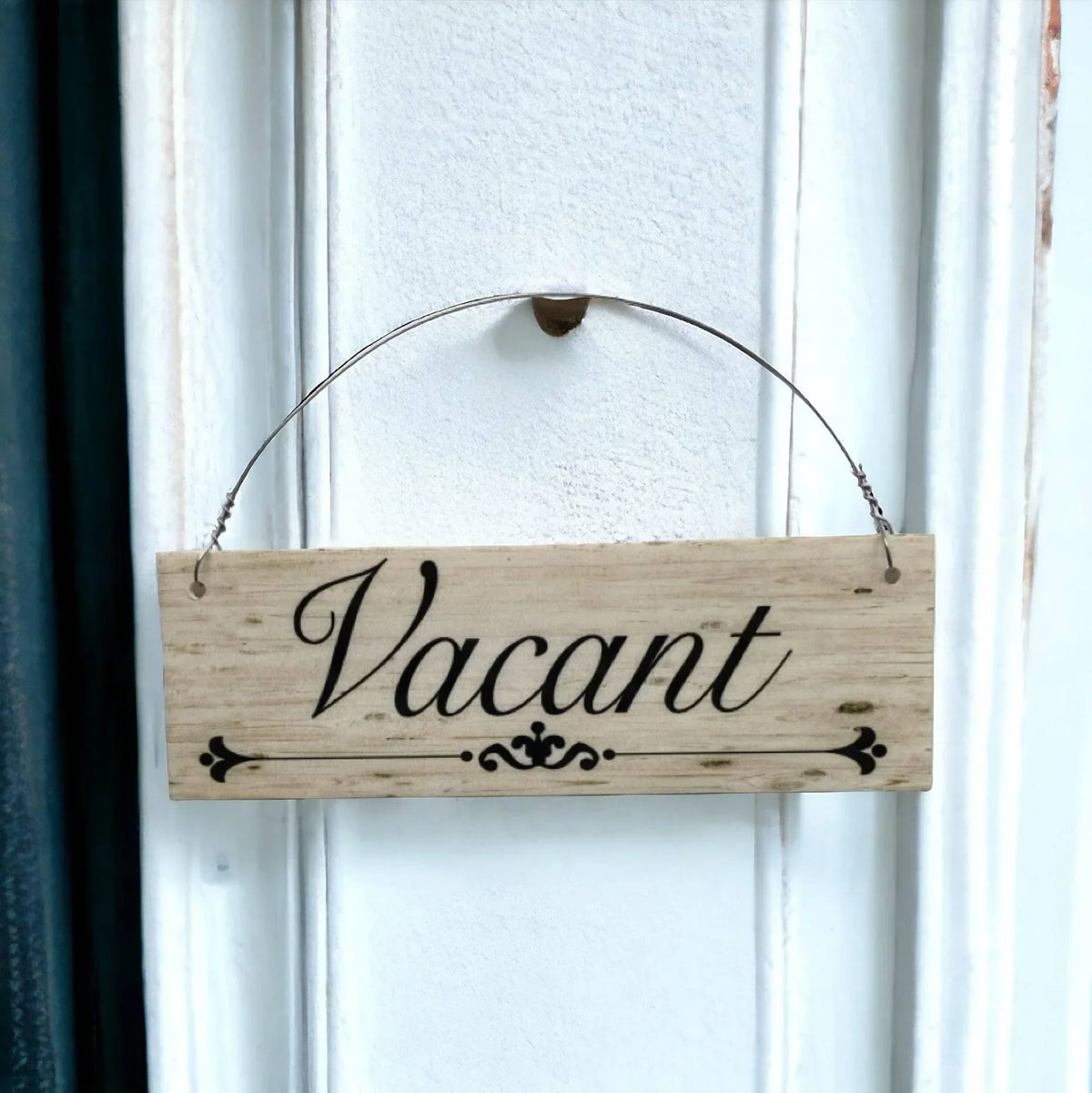 Vacant Engaged Toilet Bathroom Sign - The Renmy Store Homewares & Gifts