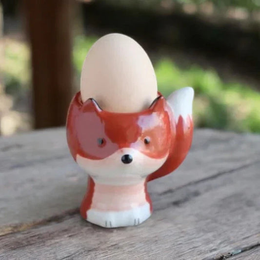 Egg Cup Fox Rustic - The Renmy Store Homewares & Gifts