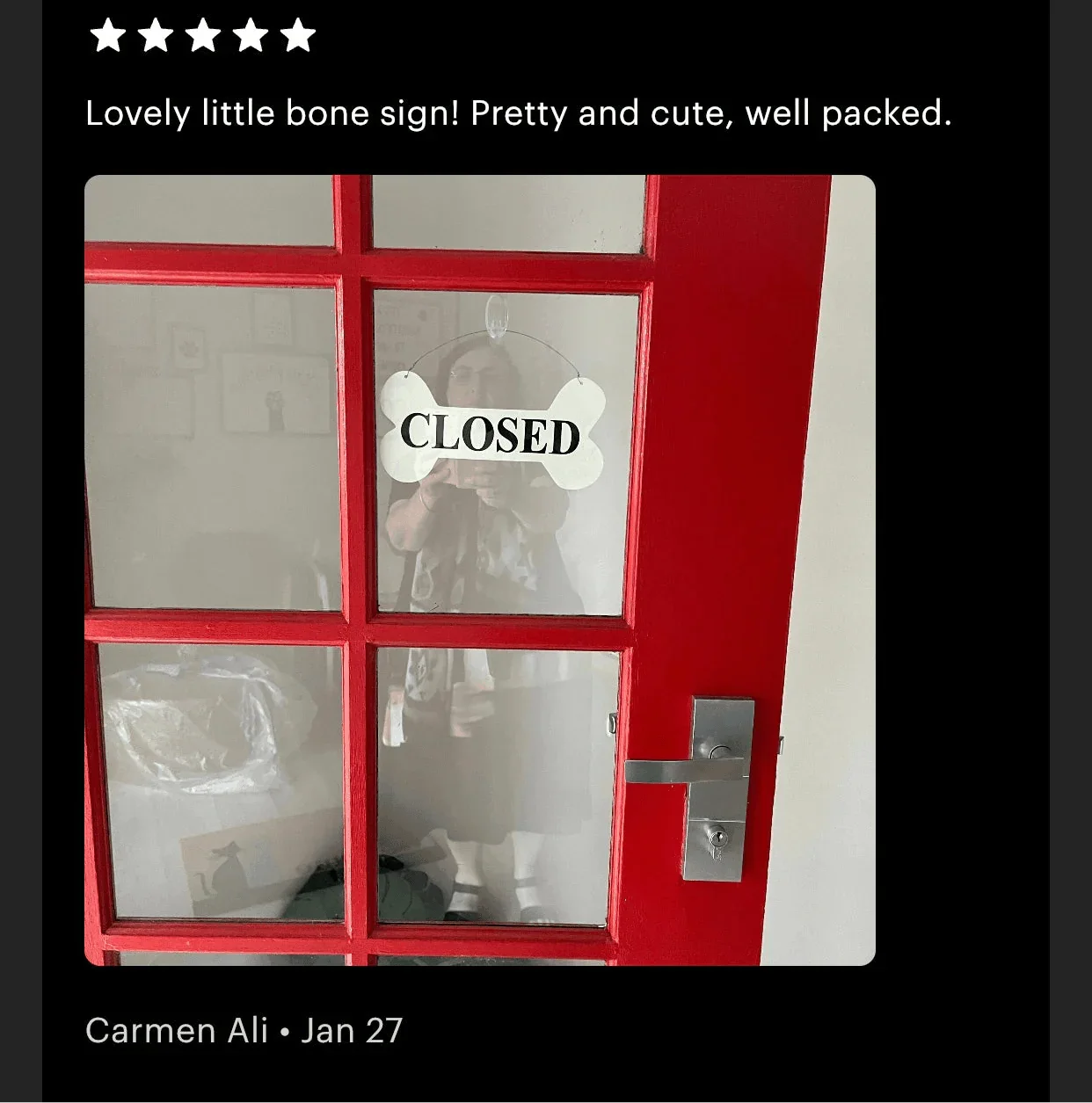 Open Closed Dog Bone Salon Shop Hanging Sign - The Renmy Store Homewares & Gifts