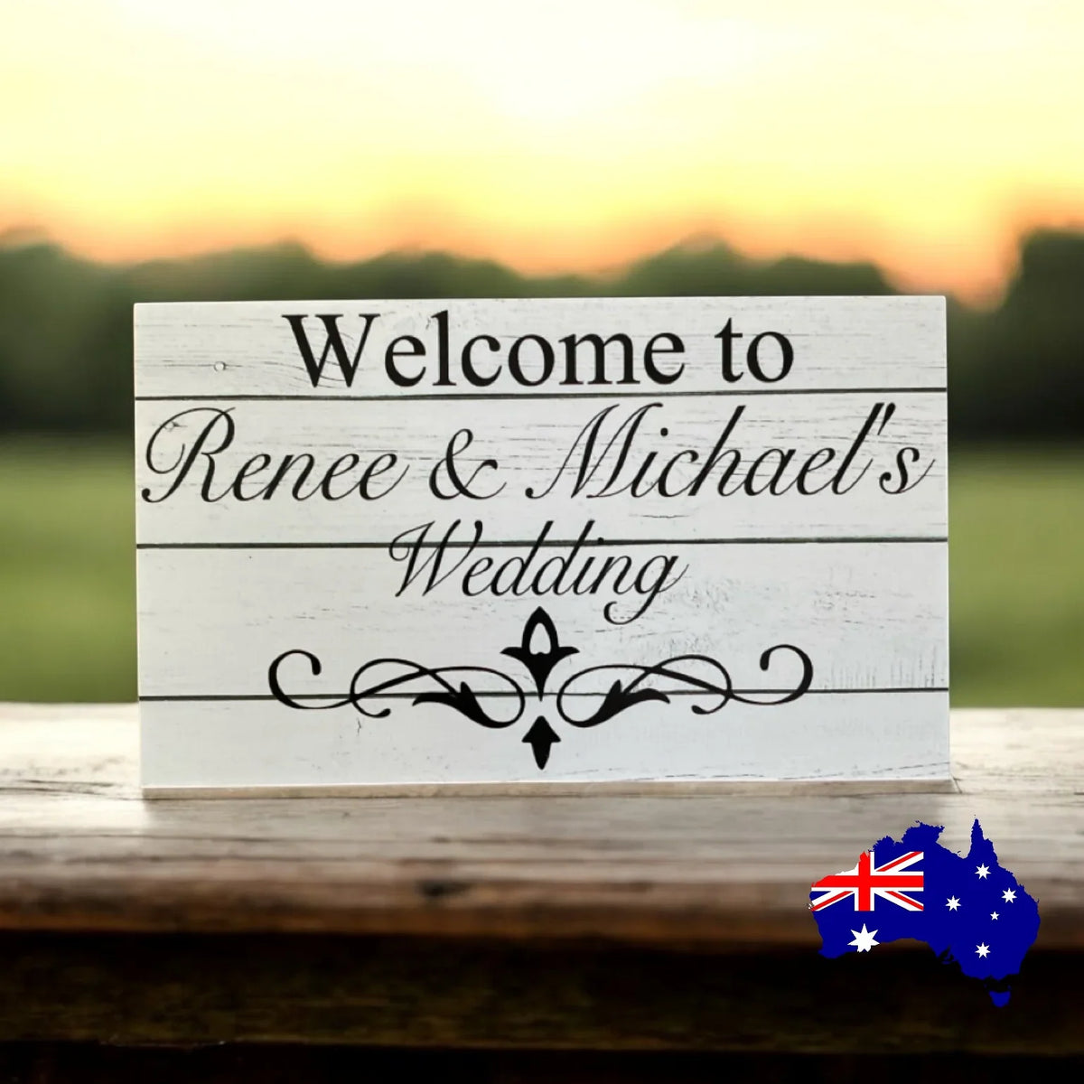 Custom Personalised Welcome To Wedding Sign - The Renmy Store Homewares & Gifts