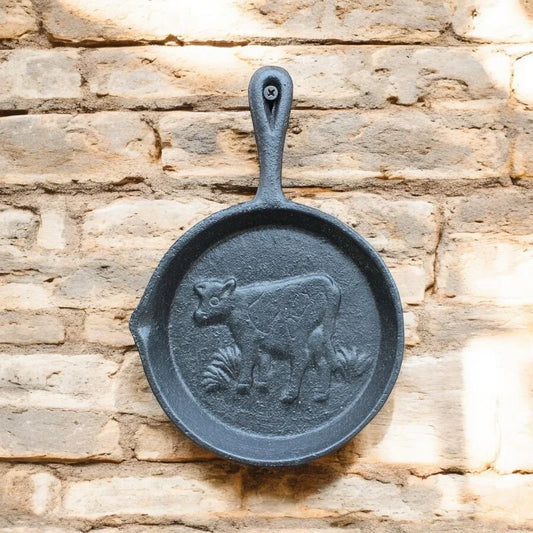 Frying Pan Cow Cast Iron Wall Decor - The Renmy Store Homewares & Gifts