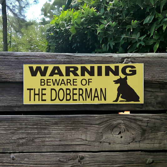 Warning Beware Of The Doberman Dog Sign - The Renmy Store Homewares & Gifts 