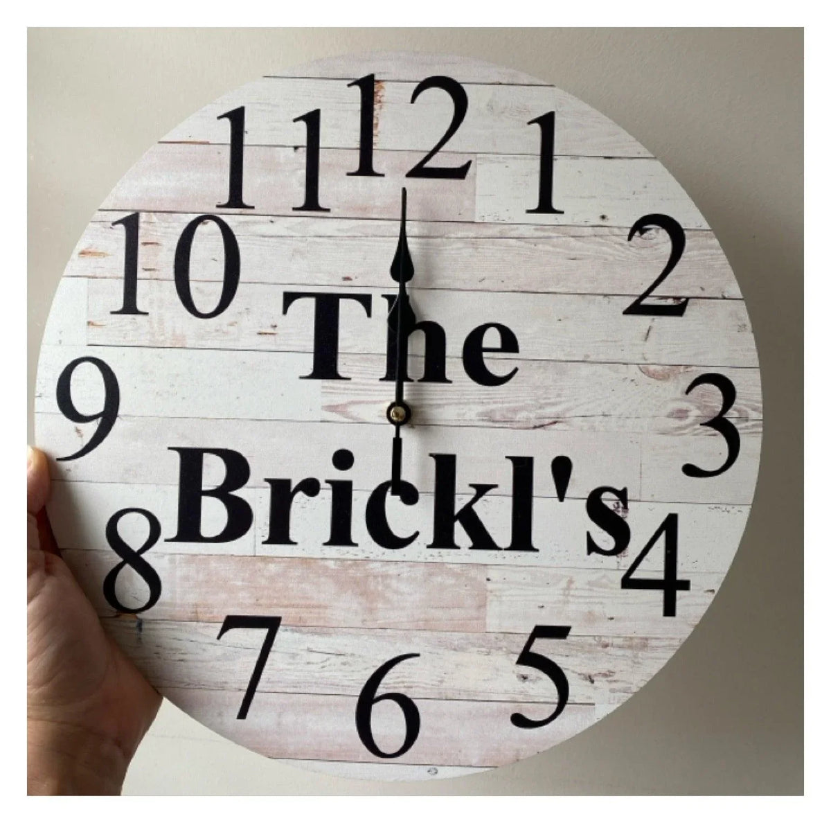 Clock Wall Wooden Custom Personalised Aussie Made - The Renmy Store Homewares & Gifts