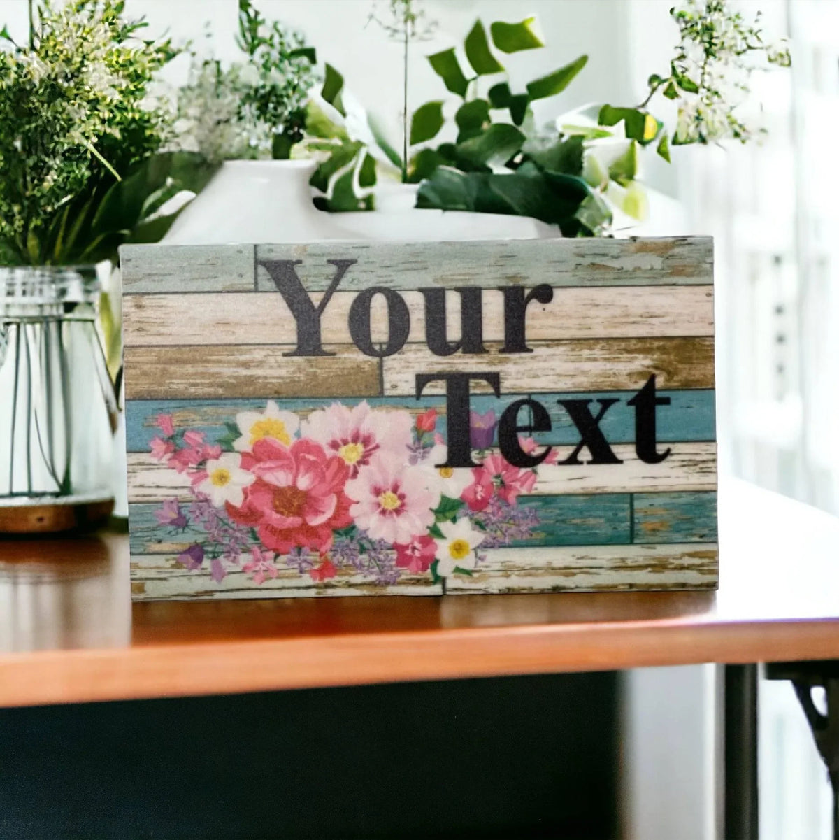 Floral Spring Pink Cottage Custom Sign - The Renmy Store Homewares & Gifts