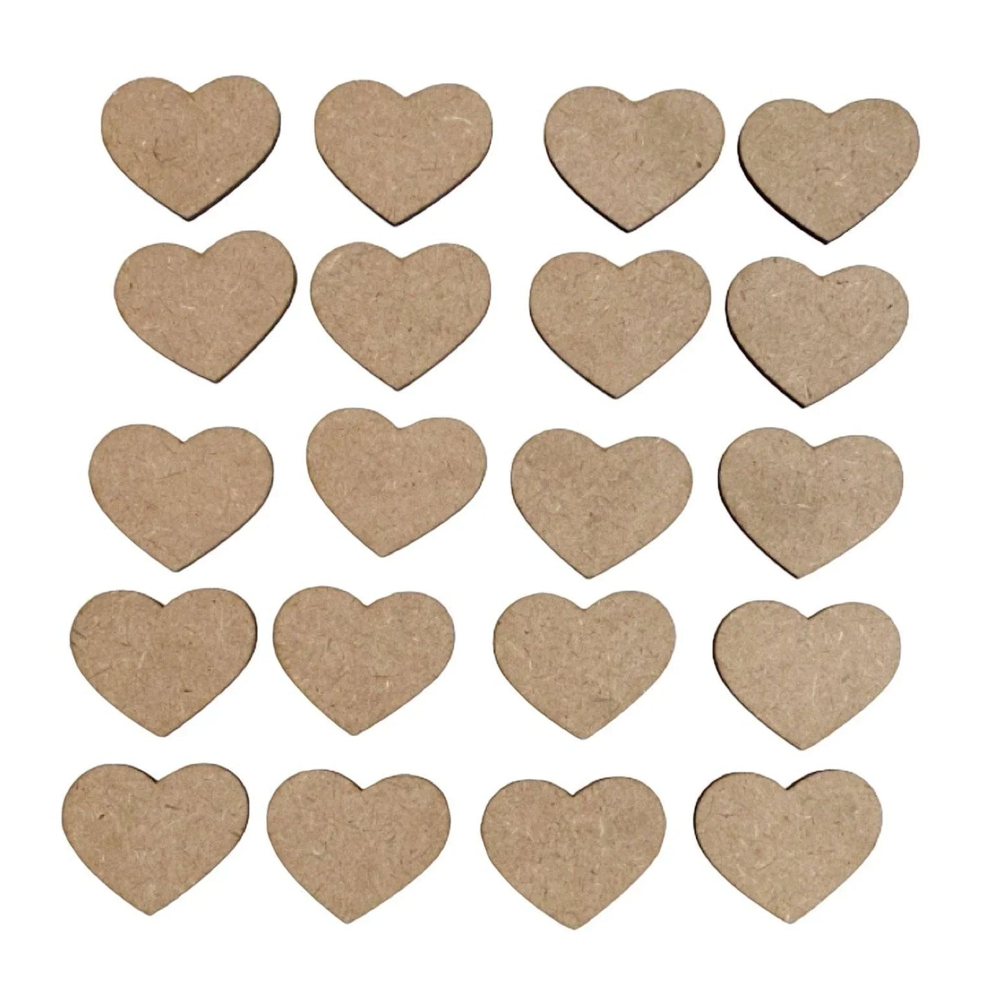 Heart Hearts Set of 20 MDF Timber DIY Raw Craft 5cm - The Renmy Store Homewares & Gifts