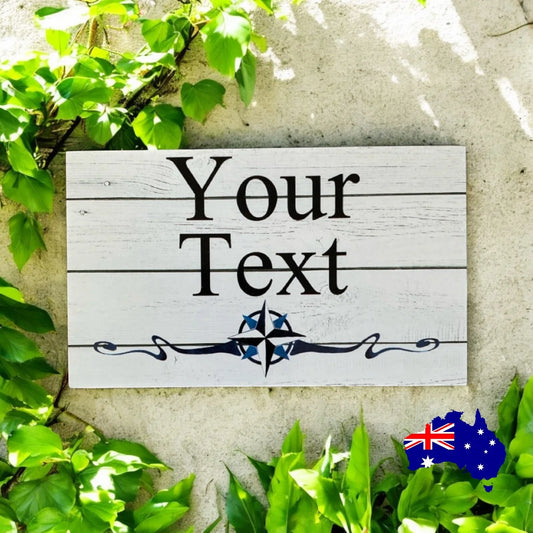 Custom Personalised Nautical Boat House Timber Wood Sign - The Renmy Store Homewares & Gifts