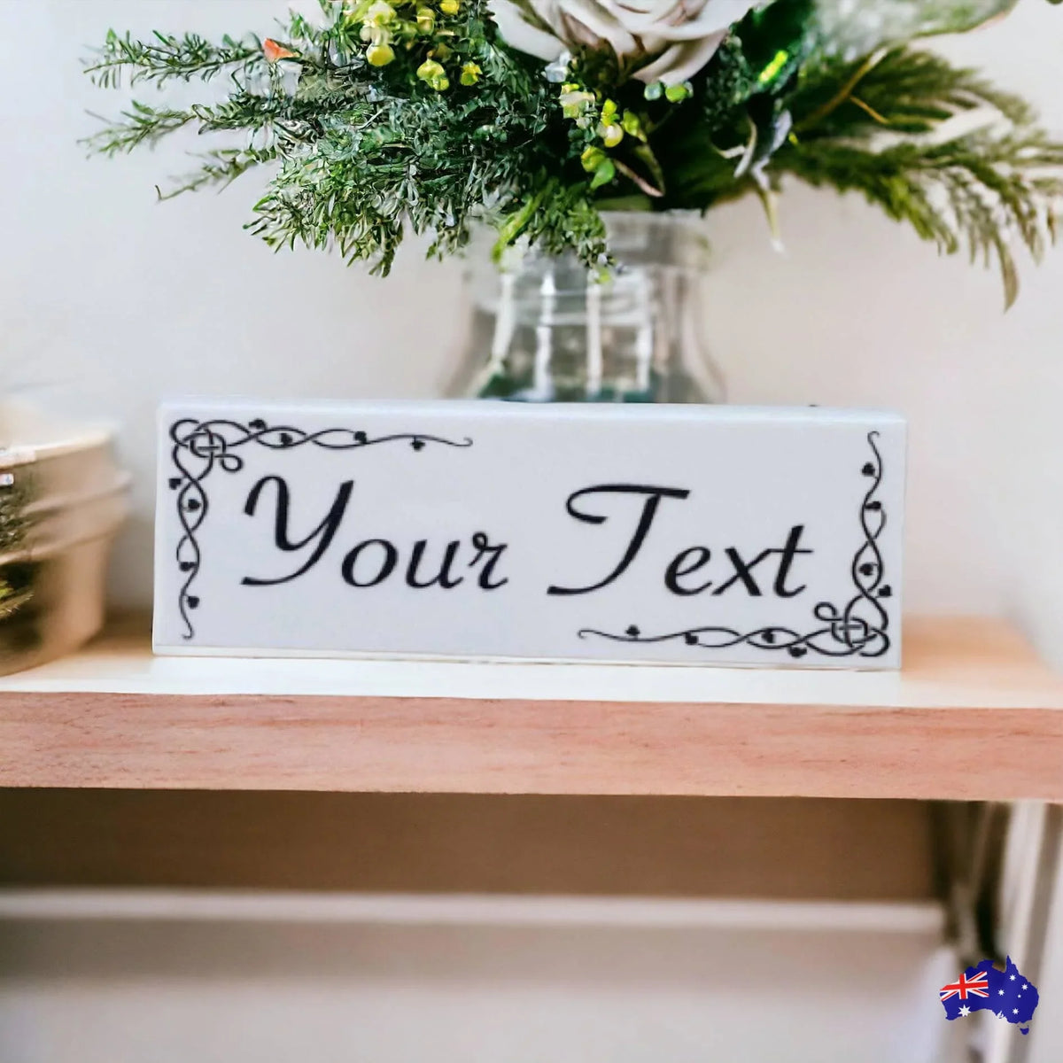 Custom Personalised Vintage White Sign - The Renmy Store Homewares & Gifts
