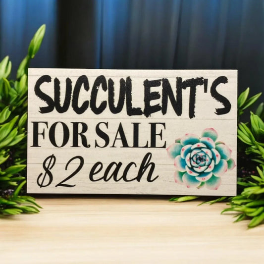 Succulents For Sale Farm Road Stall Custom Homesteading Sign - The Renmy Store Homewares & Gifts