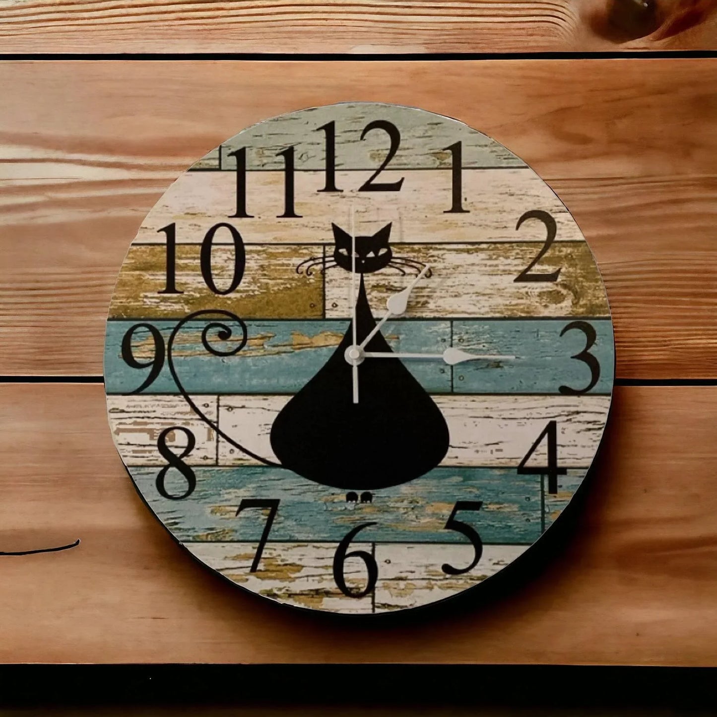 Clock Wall Cat Kitty Aussie Made - The Renmy Store Homewares & Gifts