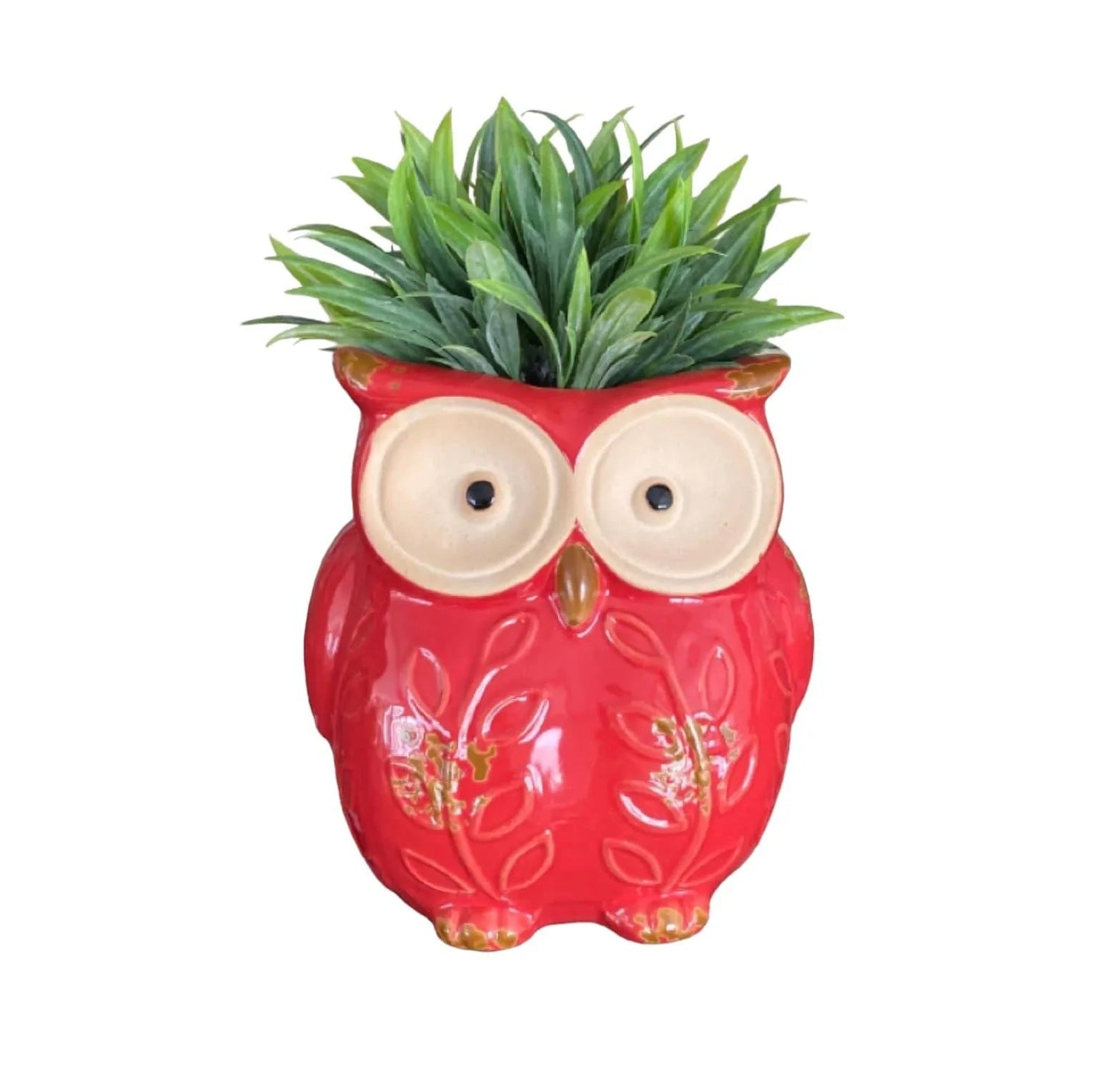 Plant Pot Planter Owl Red Bird - The Renmy Store Homewares & Gifts