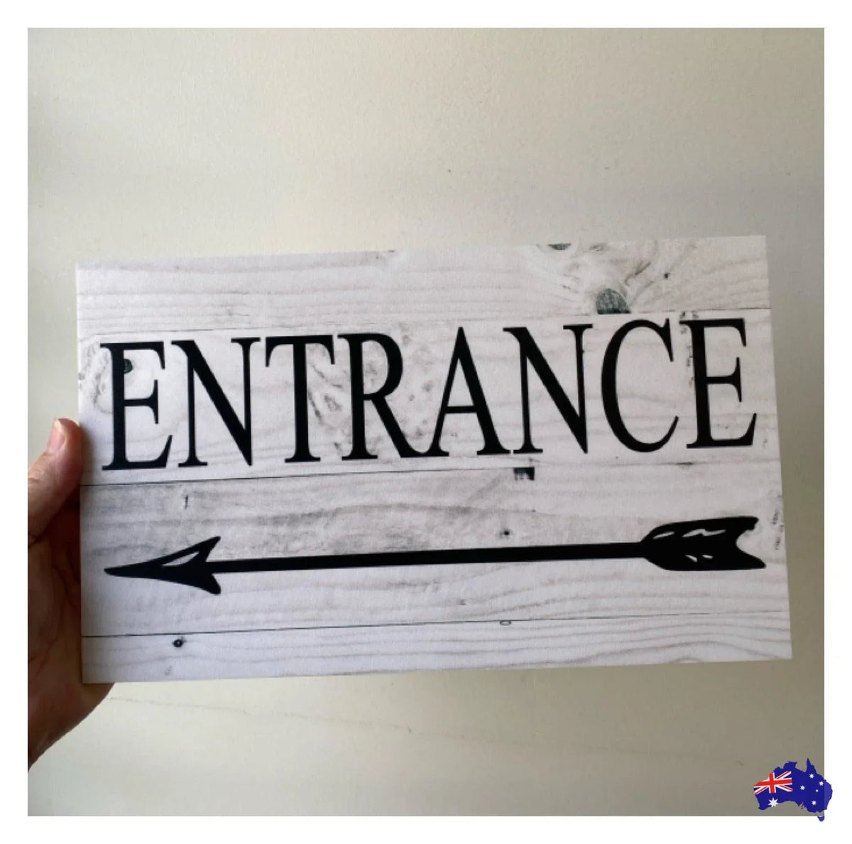Custom Personalised Arrow Rustic Grey Direction Sign - The Renmy Store Homewares & Gifts