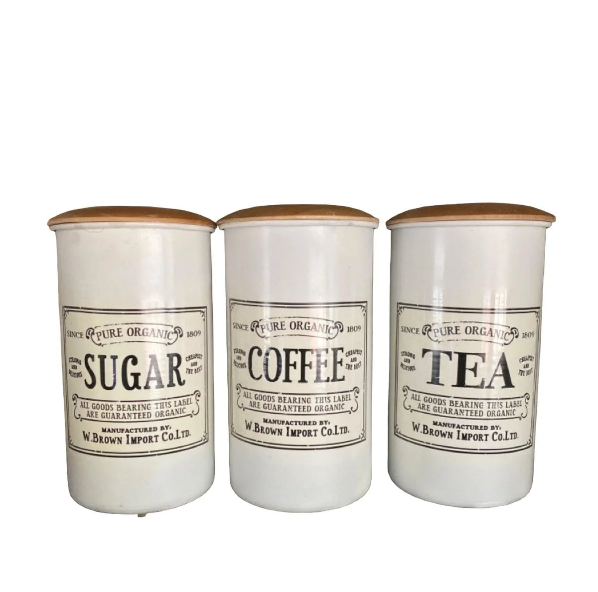 Cannister Jar Set for Coffee Tea & Sugar Vintage - The Renmy Store Homewares & Gifts