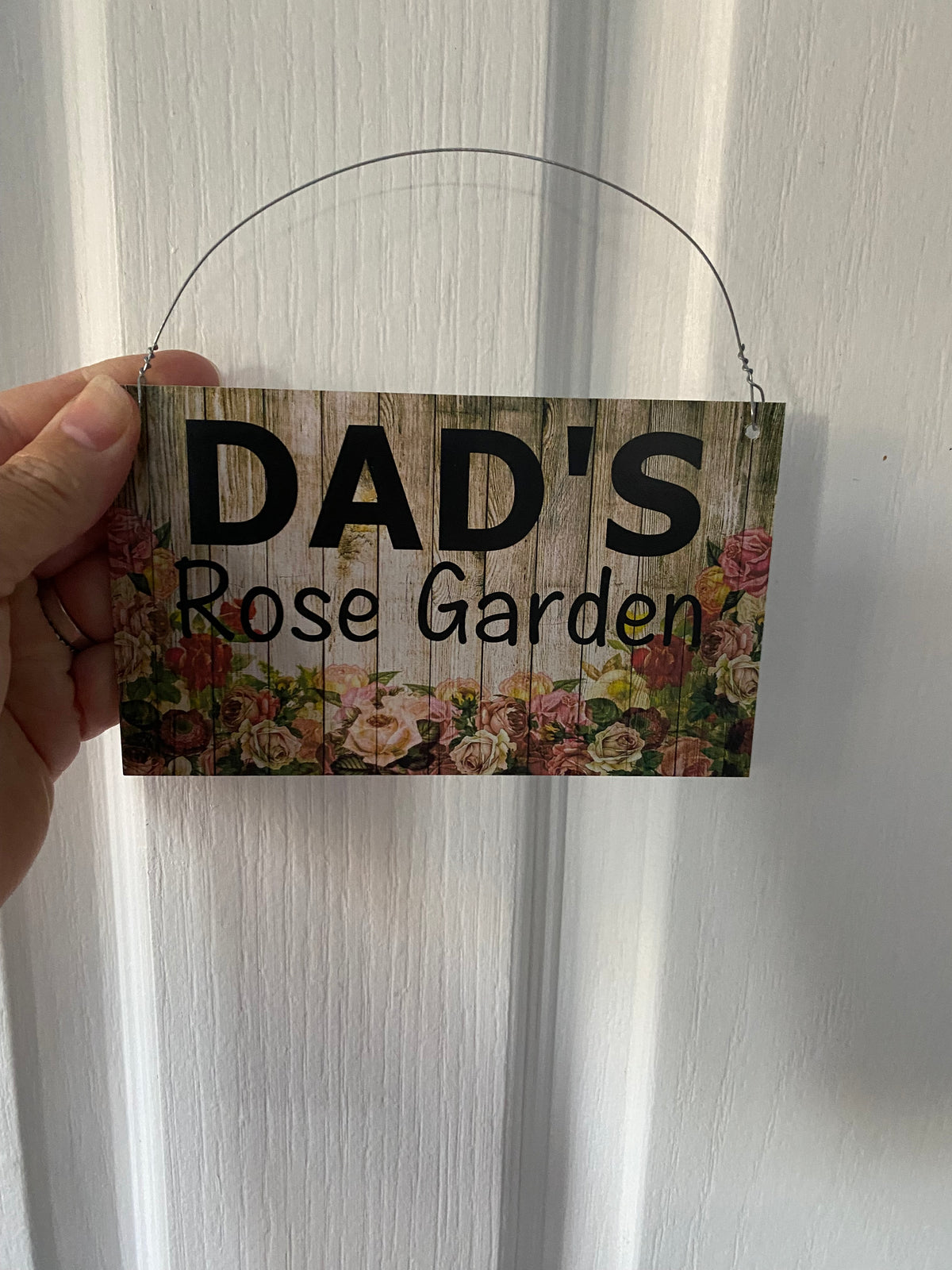 Mums Garden Sign | Floral Rose Timber Look | Personalised Mum Mama Garden Sign Aussie Made