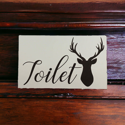 Stag Deer Door Room Sign Toilet Laundry Bathroom - The Renmy Store Homewares & Gifts 