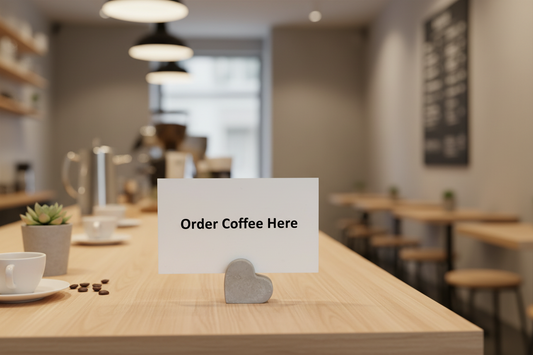 Concrete Heart Card Holder | Wedding Table Number & Place Card Stand Aussie Made