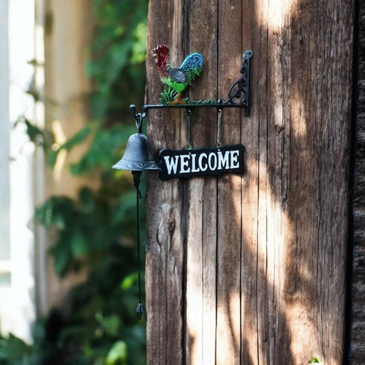 Doorbell Door Bell Welcome Cast Iron Rooster - The Renmy Store Homewares & Gifts