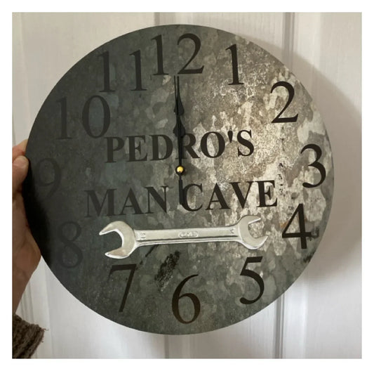Clock Wall Shed or Man Cave Custom Personalised Aussie Made