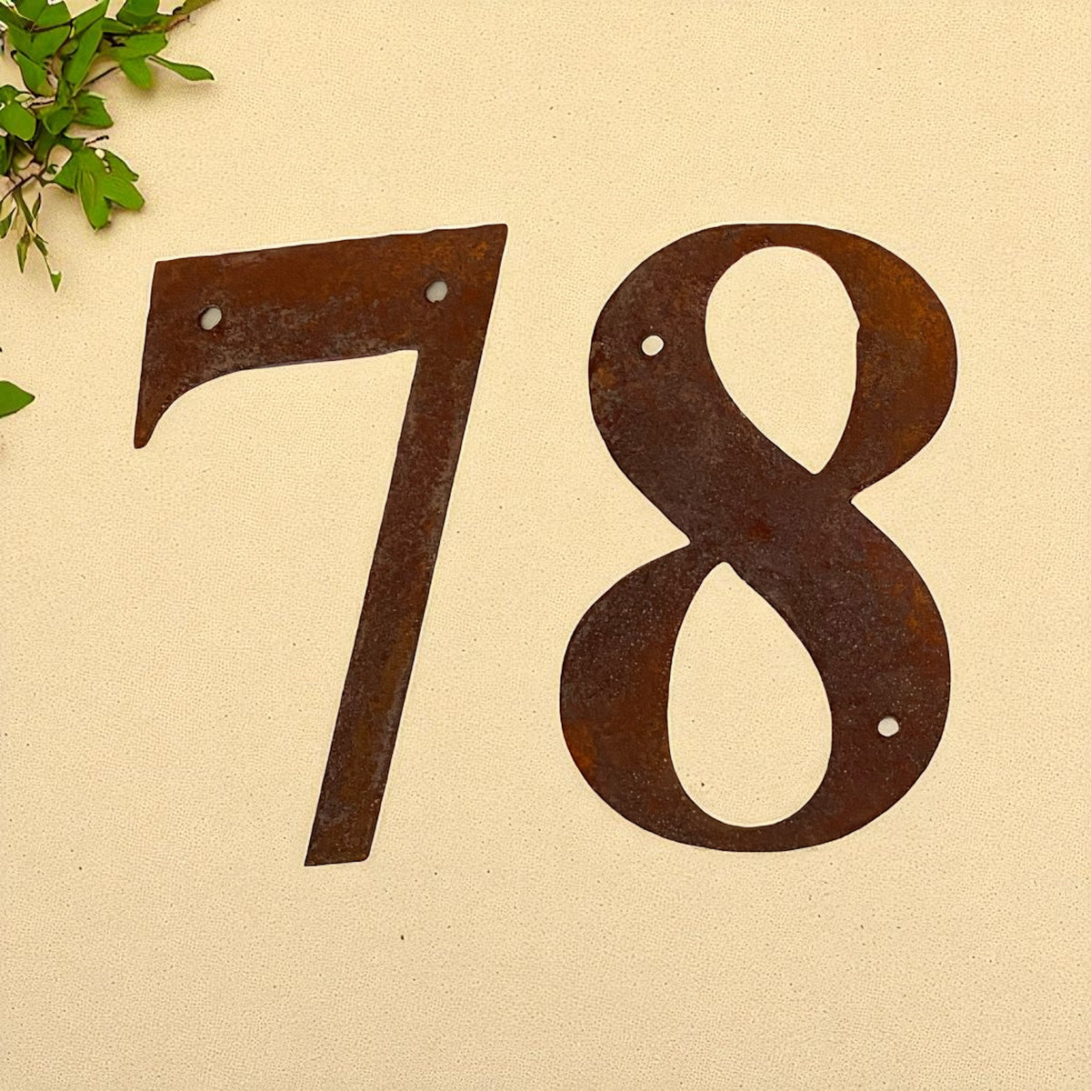 Rusty Metal House Numbers & Letters | Cor10 Steel Letterbox Street Address Sign Aussie Made
