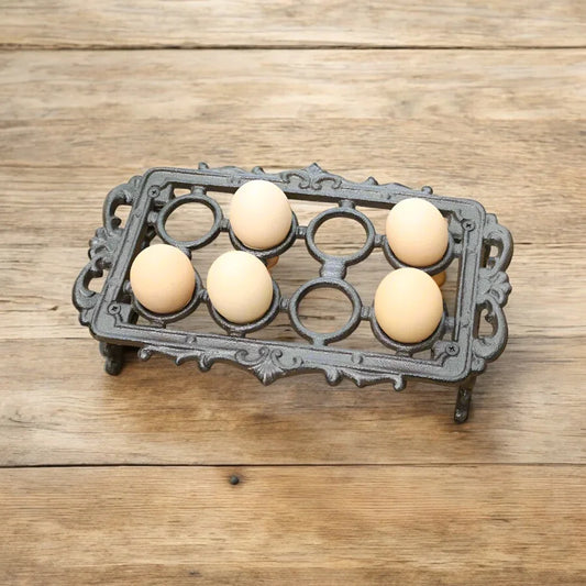 Egg Holder Heavy Cast Iron French Provincial Country