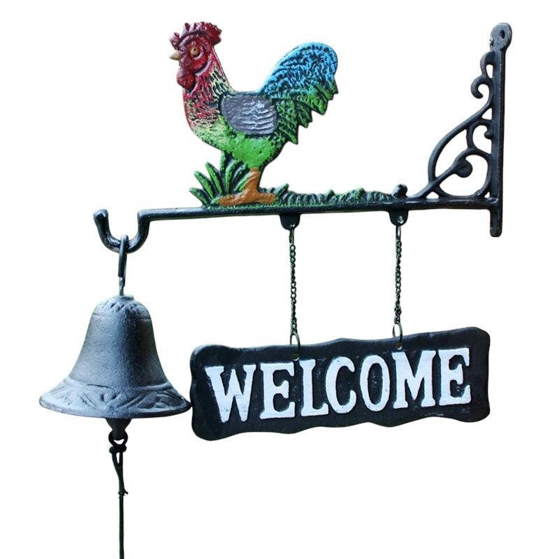 Doorbell Door Bell Welcome Cast Iron Rooster - The Renmy Store Homewares & Gifts