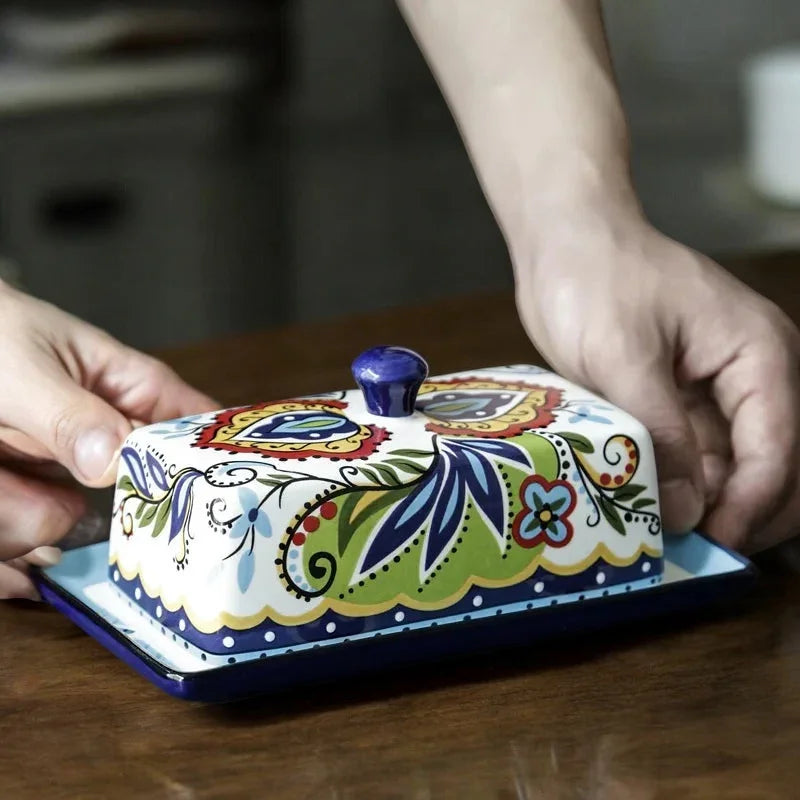 Butter Cheese Decorative Holder Blue - The Renmy Store Homewares & Gifts