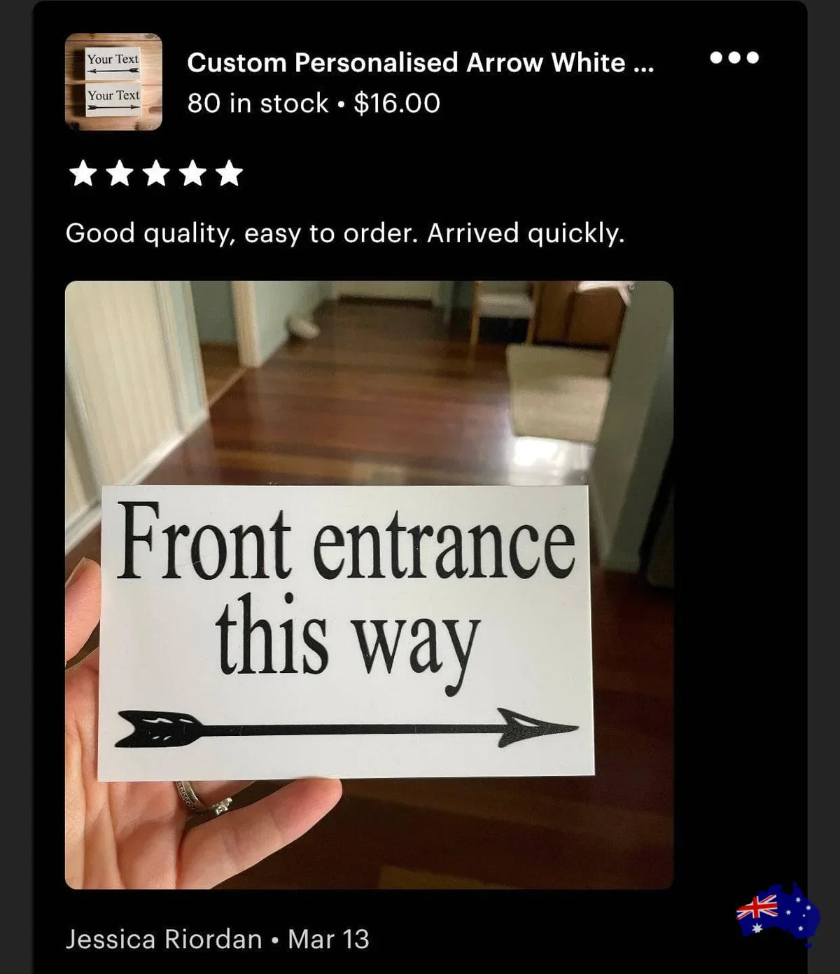 Custom Personalised Arrow White Sign - The Renmy Store Homewares & Gifts