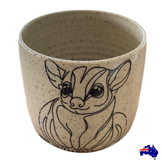 Handmade Possum Ceramic Mug Cup | Aussie Made Wolf and Clay Wildlife Gift