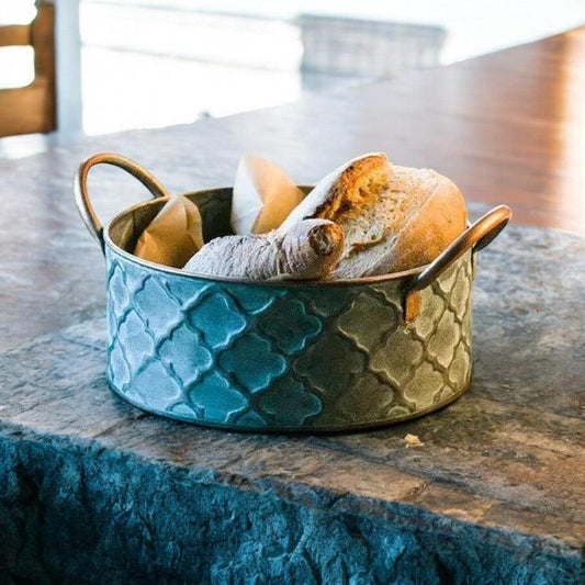 Bread Basket Rustic Metal Tray - The Renmy Store Homewares & Gifts