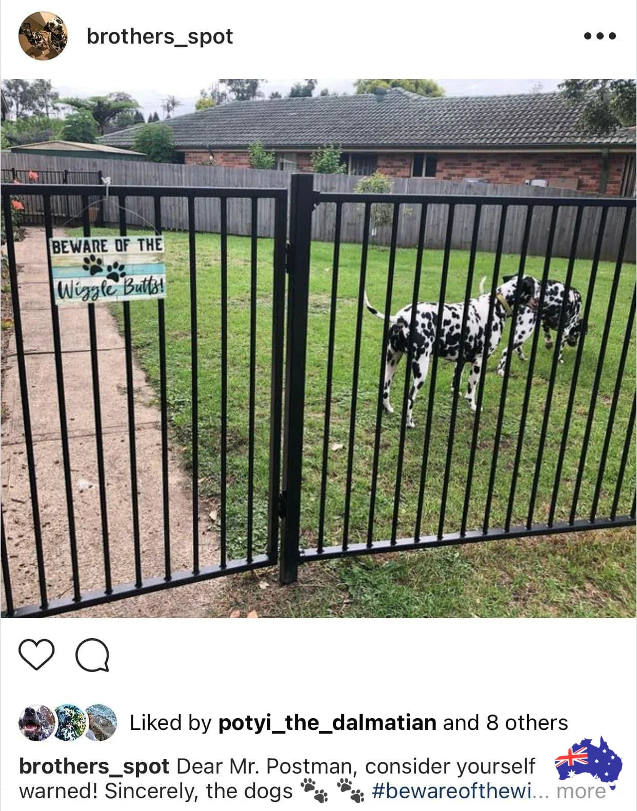 Beware Wiggle Butts Dog Sign - The Renmy Store Homewares & Gifts