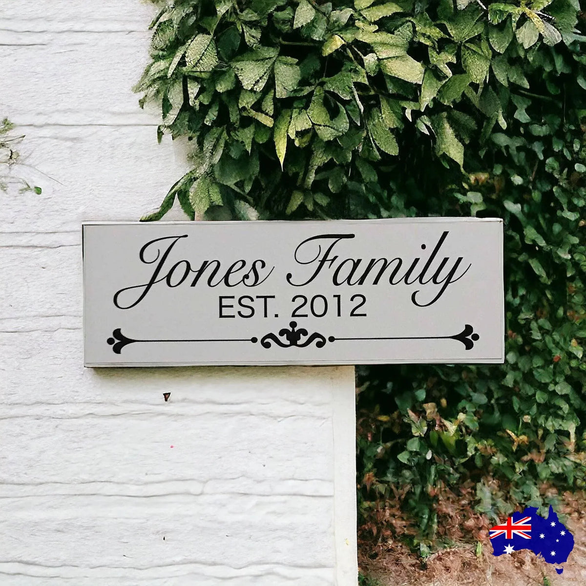 Family Name Custom Personalised White Sign - The Renmy Store Homewares & Gifts