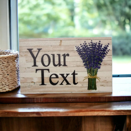 Lavender Flower Custom Personalised Sign - The Renmy Store Homewares & Gifts