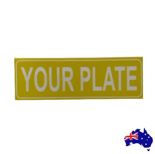 Number House Plate Custom Personalised Yellow Sign - The Renmy Store Homewares & Gifts