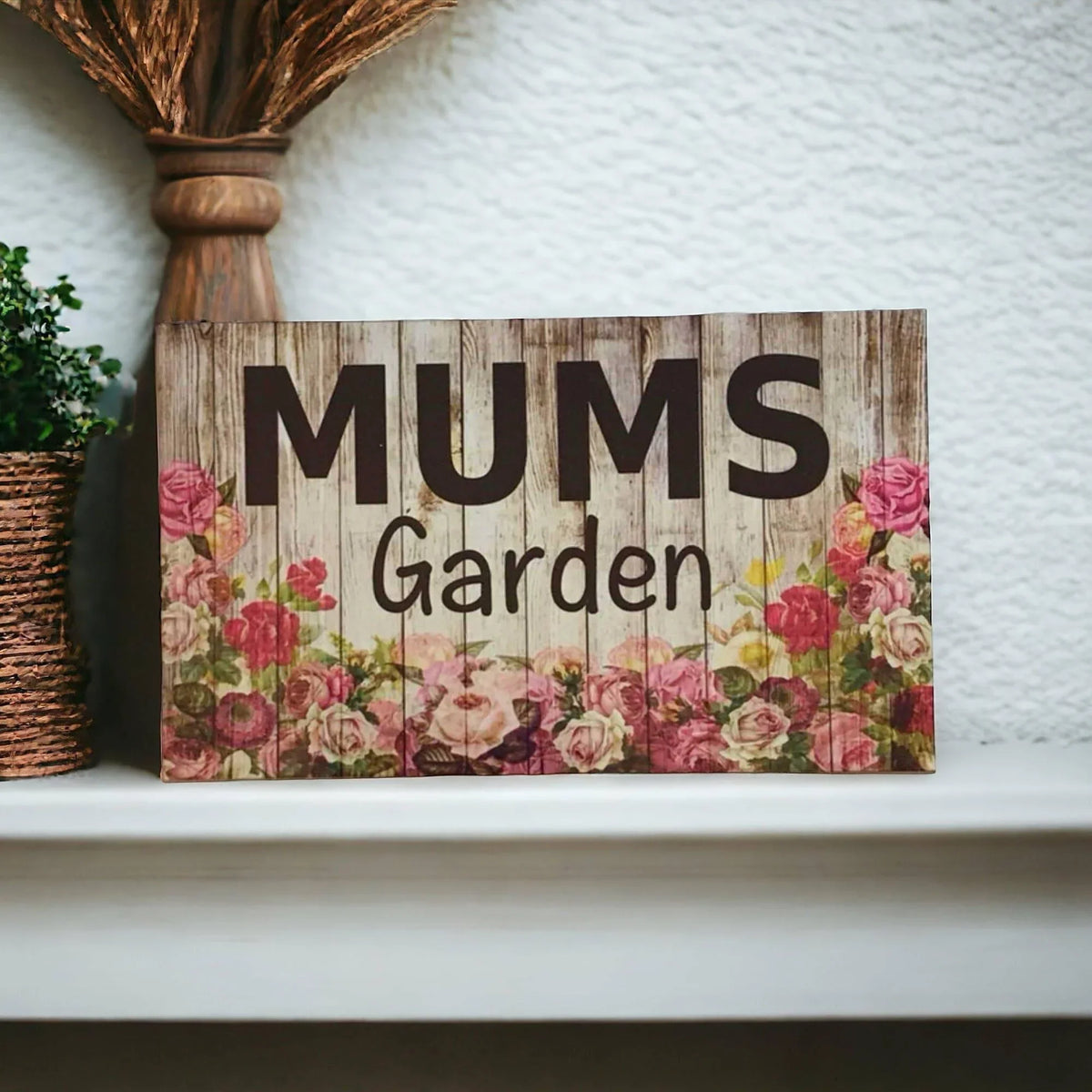 Mums Garden Sign Floral - The Renmy Store Homewares & Gifts