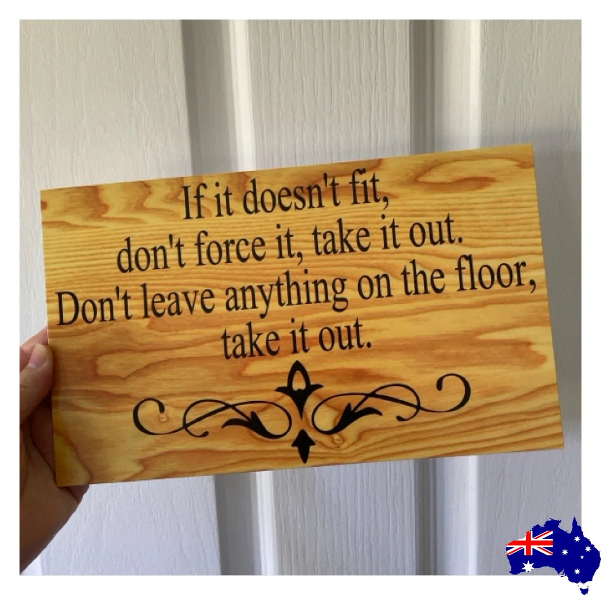 Timber Style Your Text Custom Wording Sign - The Renmy Store Homewares & Gifts