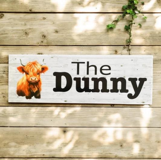 The Dunny Highland Cow Toilet Outback Sign - The Renmy Store Homewares & Gifts